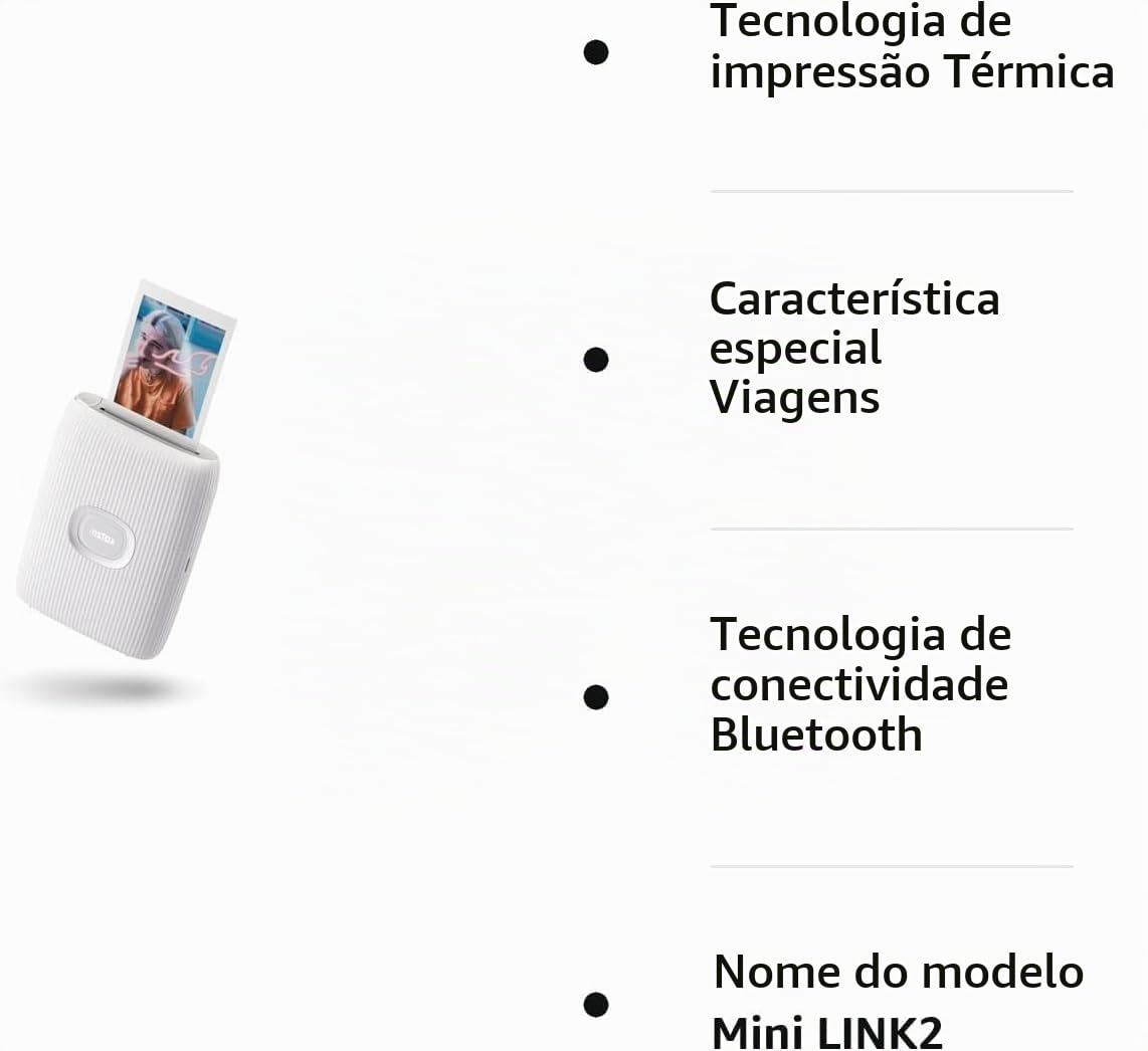 Impressora para celular FUJIFILM Instax Mini Link 2 Clay White